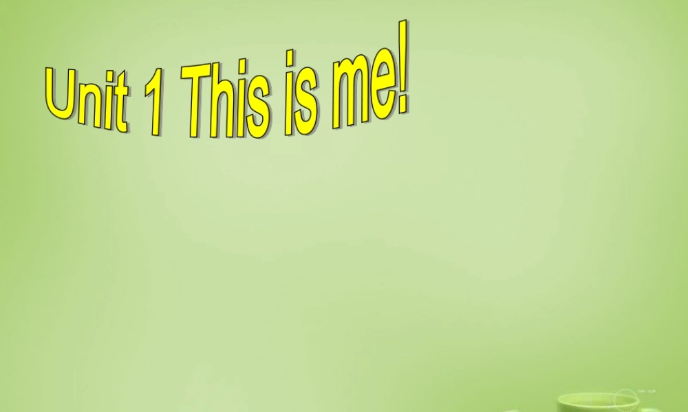 江苏省连云港市海庆中学七年级英语上册 Unit 1 This is me Main task课件 .ppt