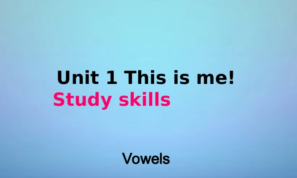 江苏省南京师范大学附属中学新城初级中学怡康街分校七年级英语上册 Unit 1 This is me study skills课件 .ppt