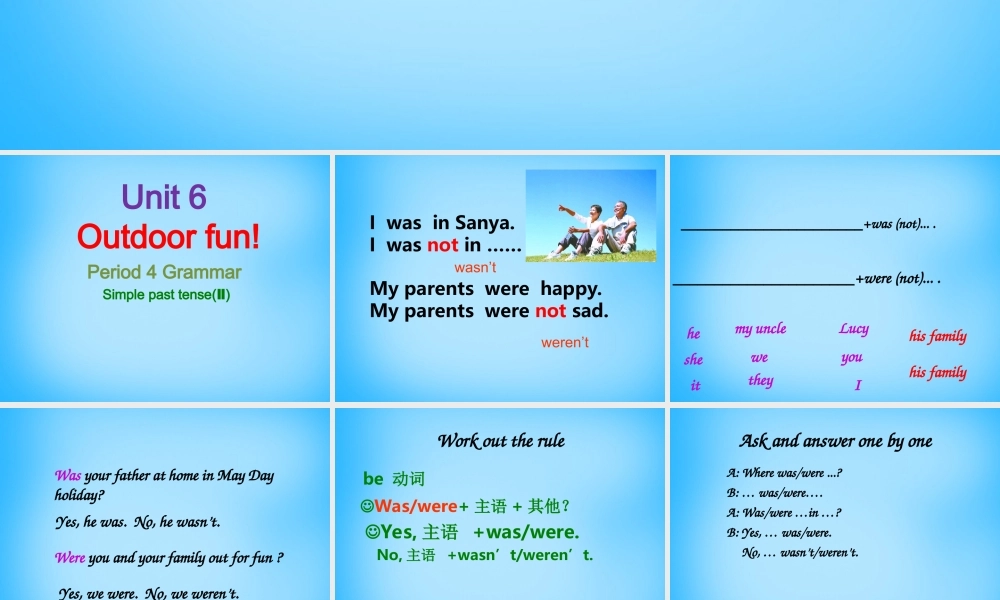 江苏省南京市六合区横梁初级中学七年级英语下册 Unit 6 Outdoor fun Grammmar课件 .ppt