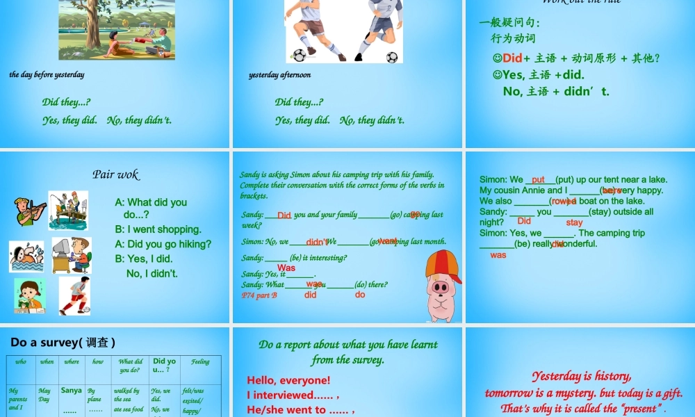 江苏省南京市六合区横梁初级中学七年级英语下册 Unit 6 Outdoor fun Grammmar课件 .ppt