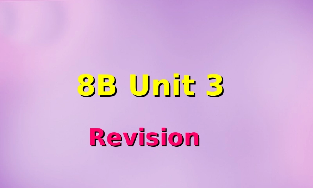 江苏省南京市长城中学八年级英语下册 Unit 3 Online tours revision课件 .ppt