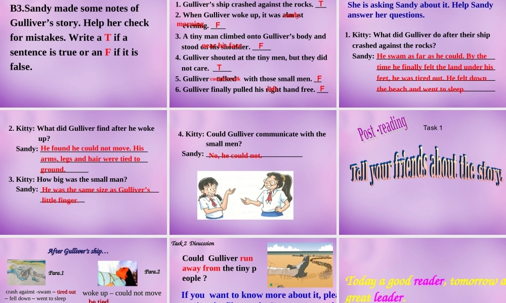 江苏省南京市长城中学八年级英语下册 Unit 4 A good read reading课件1 .ppt