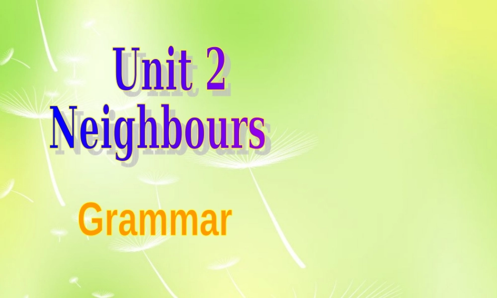 江苏省南京市长城中学七年级英语下册 Unit 2 Neighbours Grammar课件 .ppt