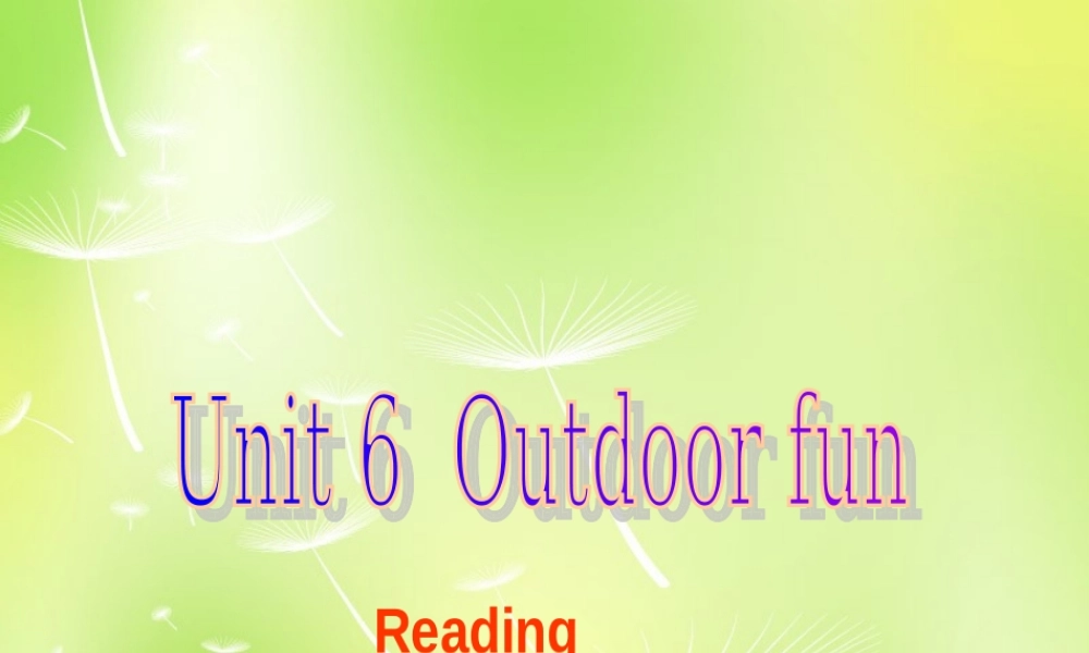 江苏省南京市长城中学七年级英语下册 Unit 6 Outdoor fun Reading课件 .ppt