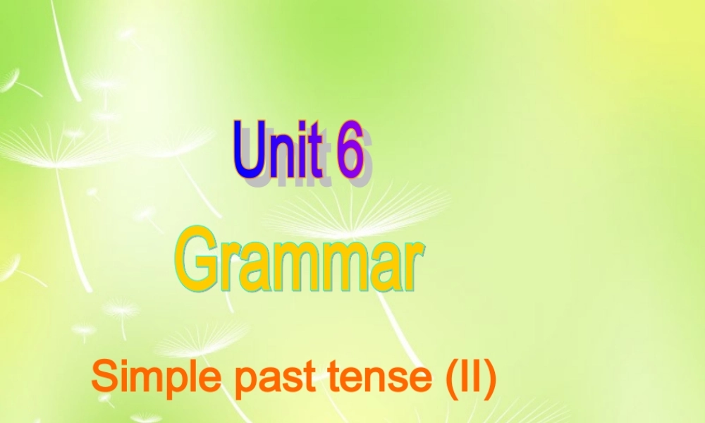江苏省南京市长城中学七年级英语下册 Unit 6 Outdoor fun Grammar课件 .ppt