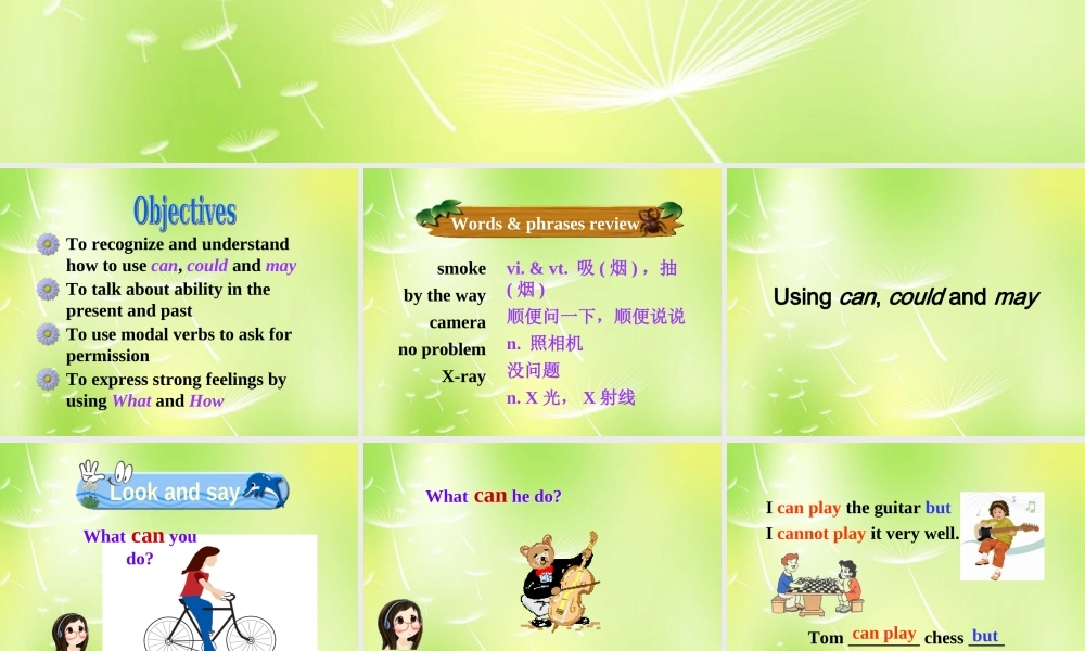 江苏省南京市长城中学七年级英语下册 Unit 7 Abilities Grammar课件 .ppt