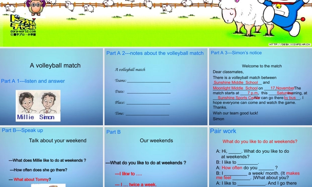 江苏省南通市实验中学七年级英语上册 Unit 4 My Day Integrated skills课件 .ppt