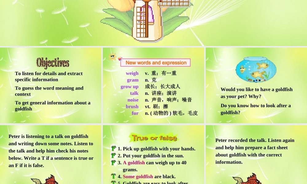 江苏省南京市长城中学七年级英语下册 Unit 8 Pets Integrated skills课件 .ppt