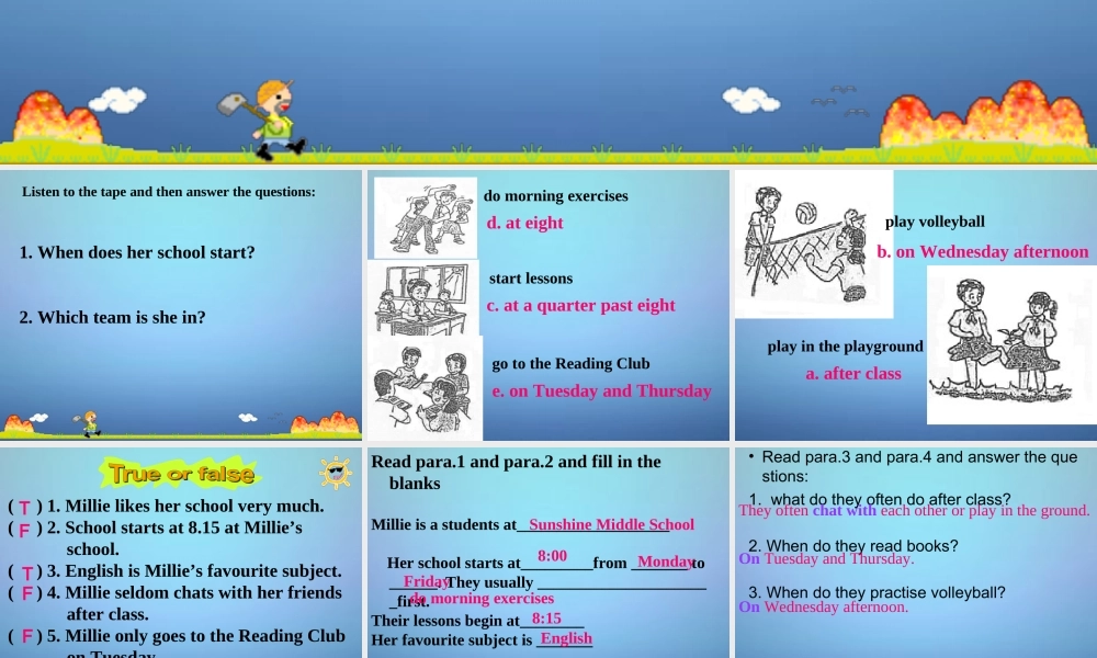 江苏省南通市实验中学七年级英语上册 Unit 4 My Day Reading 3课件 .ppt