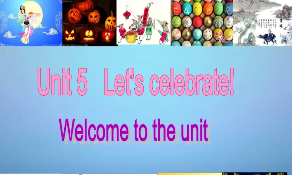 江苏省南通市实验中学七年级英语上册 Unit 5 Let’s celebrate Welcome to the unit课件 .ppt