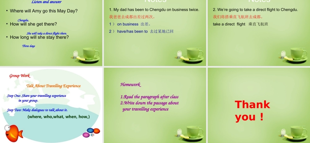 江苏省泗阳县南刘集中学八年级英语下册 Unit 2 Travelling intergrated课件 .ppt