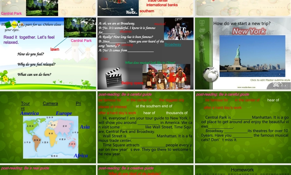 江苏省苏州市高新区第三中学校八年级英语下册 Unit 3 Online tours Reading课件 .ppt