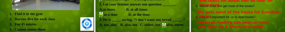 江苏省苏州市高新区第三中学校八年级英语下册 Unit 4 A good read Integrated skills & Task课件 .ppt