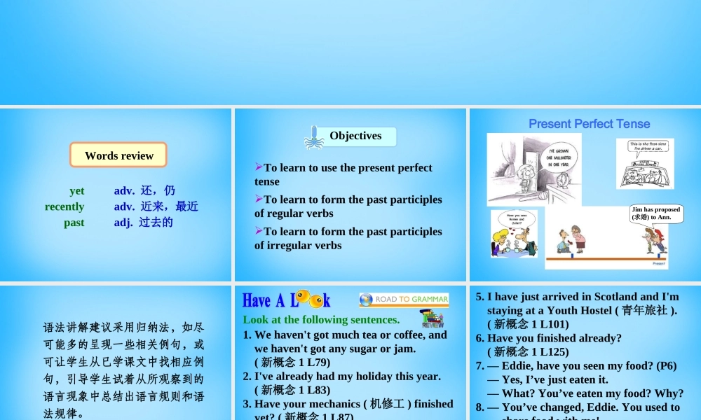 江苏省宿迁市泗洪县育才实验学校八年级英语下册 Unit 1 Past and Present P3 Grammar课件 .ppt