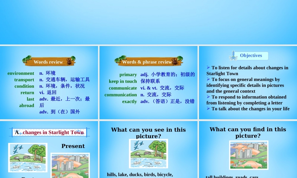 江苏省宿迁市泗洪县育才实验学校八年级英语下册 Unit 1 Past and Present P4 Integrated skills课件 .ppt