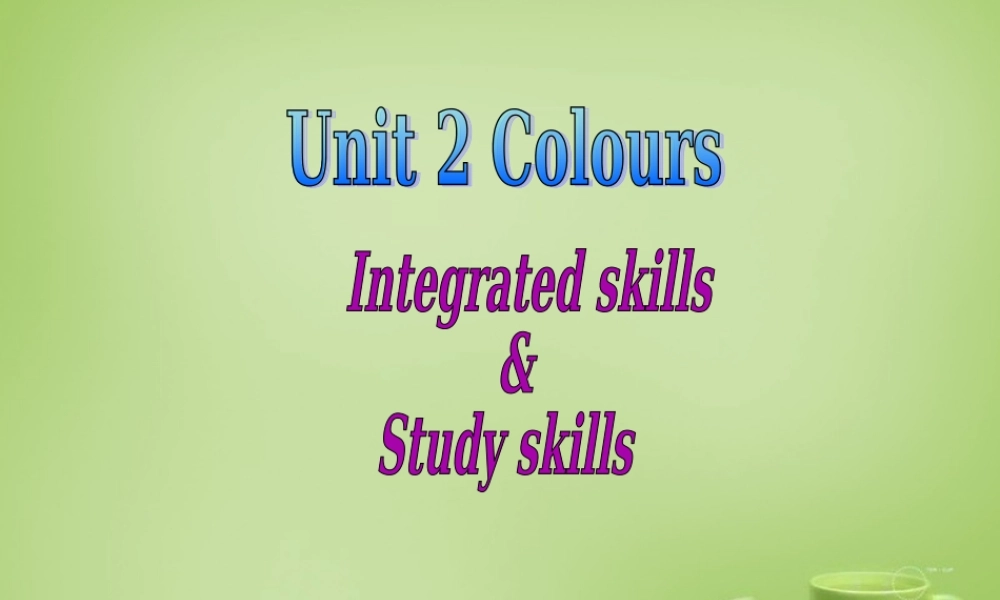 江苏省苏州市高新区第三中学校九年级英语上册《Unit 2 Colour Integrated skills & Study skills》课件 .ppt