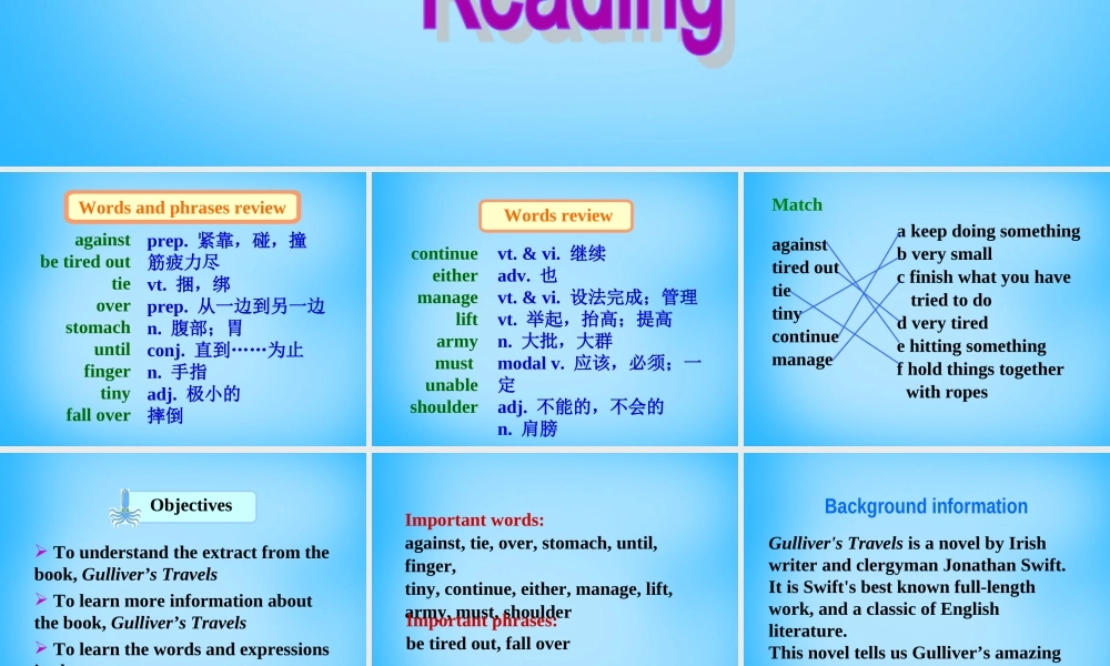 江苏省宿迁市泗洪县育才实验学校八年级英语下册 Unit 4 A good read P2 Reading课件 .ppt