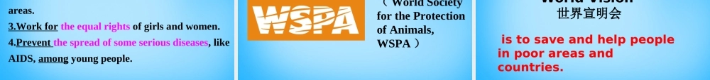 江苏省宿迁市泗洪县育才实验学校八年级英语下册 Unit 7 International Charities P1 Welcome to the unit课件 .ppt