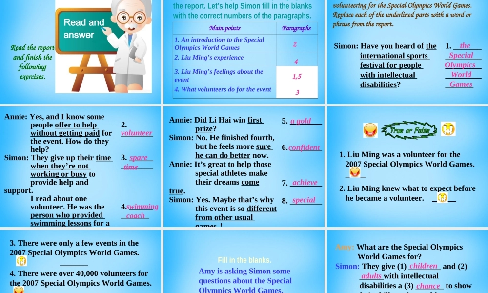 江苏省宿迁市泗洪县育才实验学校八年级英语下册 Unit 6 Sunshine for all P2 Reading课件 .ppt