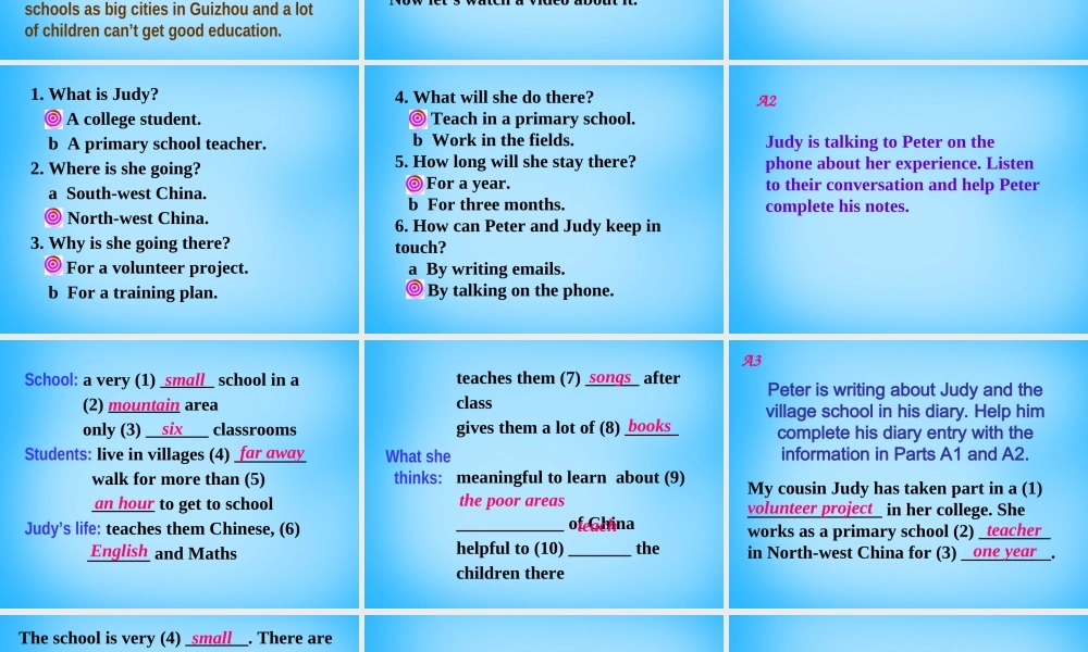 江苏省宿迁市泗洪县育才实验学校八年级英语下册 Unit 6 Sunshine for all P4 Integrated skills课件 .ppt