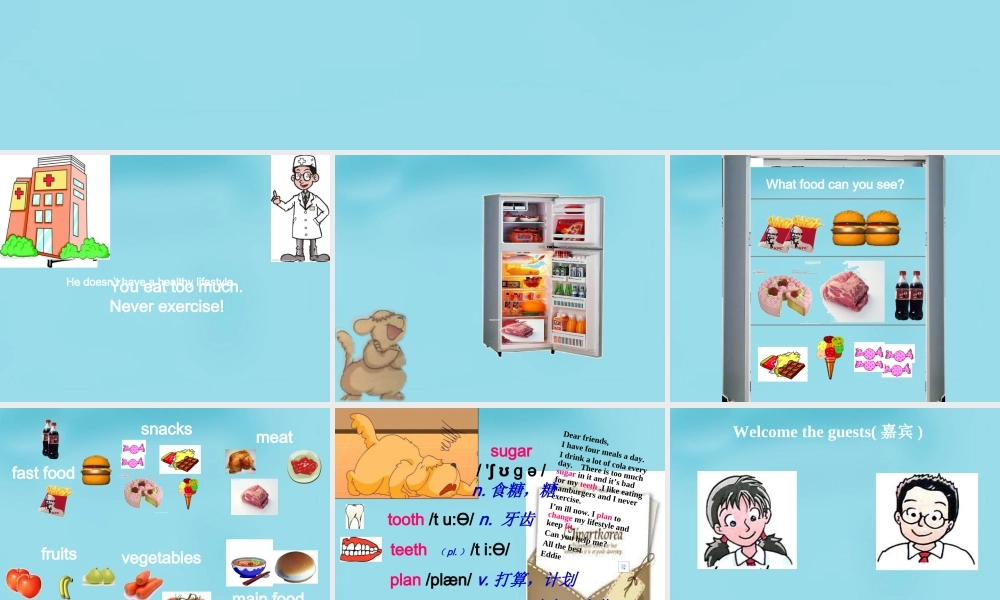 江苏省太仓市第二中学七年级英语上册《Unit 6 Food and lifestyle Reading》课件 .ppt