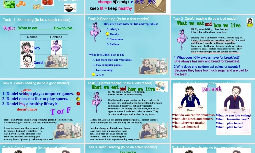 江苏省太仓市第二中学七年级英语上册《Unit 6 Food and lifestyle Reading》课件 .ppt