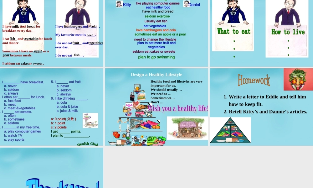 江苏省太仓市第二中学七年级英语上册《Unit 6 Food and lifestyle Reading》课件 .ppt