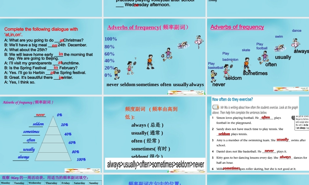 江苏省太仓市第二中学七年级英语上册《Unit 4 My day GRAMMAR》课件 .ppt