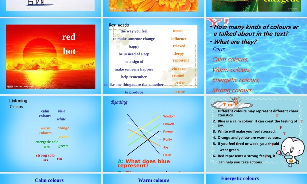 江苏省泰州市沈毅中学九年级英语上册 Unit 2 Colour Reading课件 .ppt