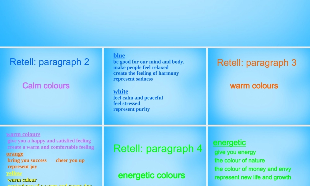 江苏省泰州市沈毅中学九年级英语上册 Unit 2 Colour reading 2课件 .ppt