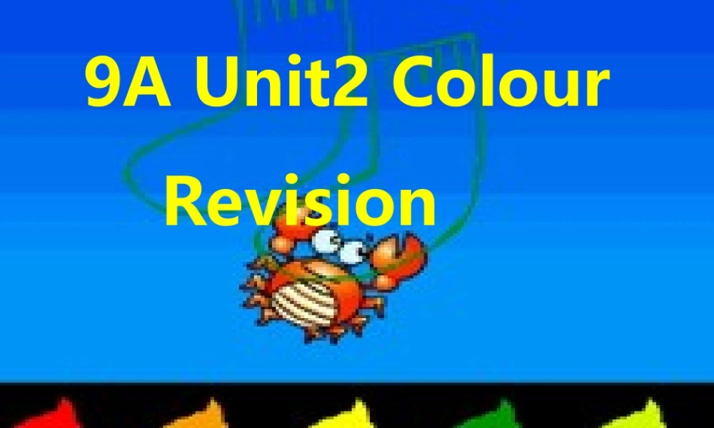江苏省泰州市沈毅中学九年级英语上册 Unit 2 Colour Revision课件 .ppt