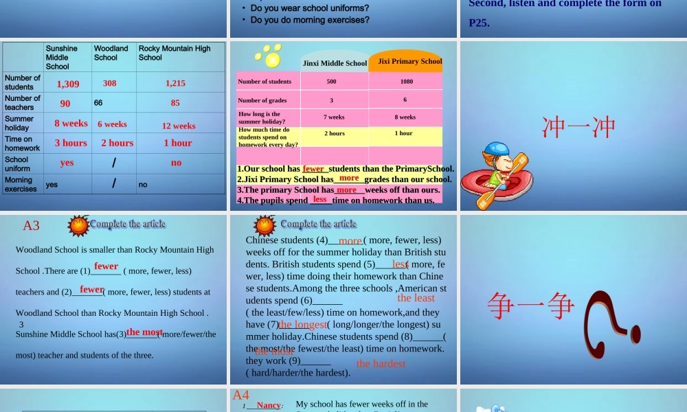 江苏省兴化市昭阳湖初级中学八年级英语上册 Unit 2 School life Intergrated skills课件.ppt