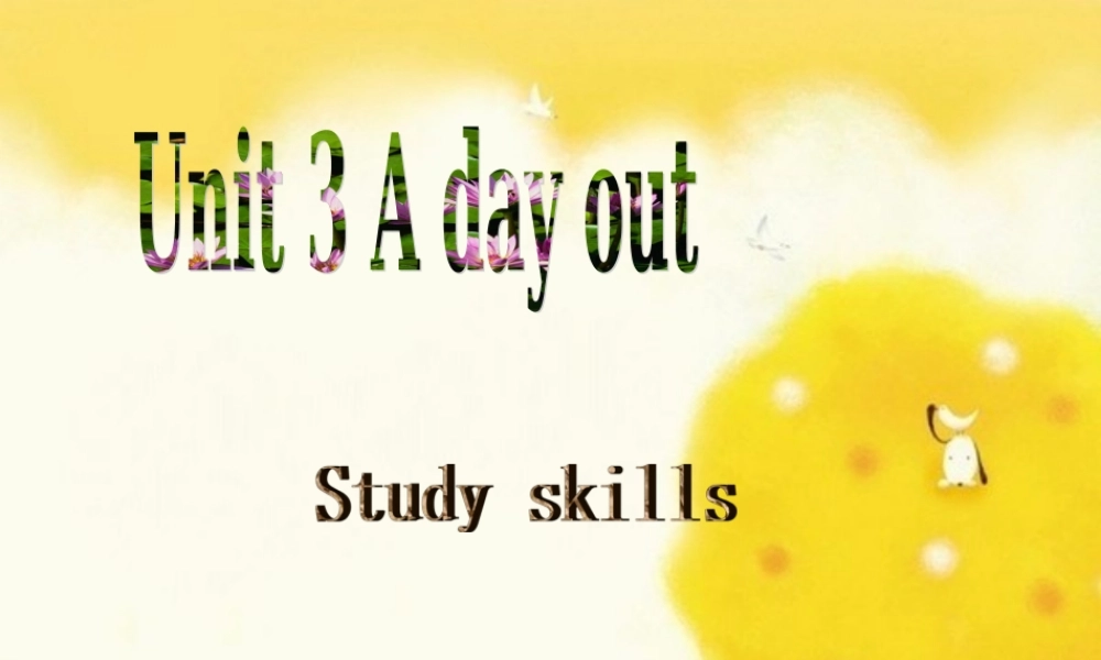 江苏省兴化市昭阳湖初级中学八年级英语上册 Unit 3 A Day Out Study skills课件.ppt