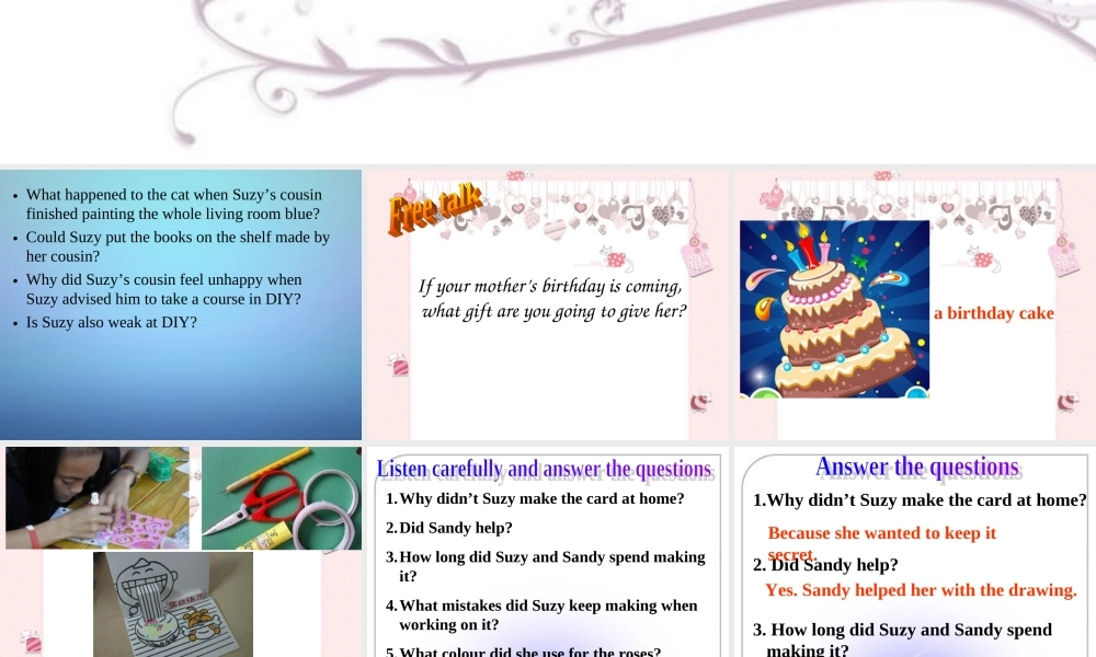 江苏省兴化市昭阳湖初级中学八年级英语上册 Unit 4 Do it yourself Task课件.ppt