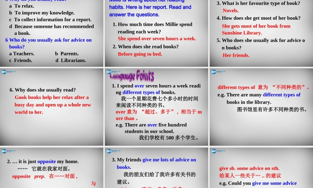 江苏省兴化市昭阳湖初级中学八年级英语下册 Unit 4 A good read Task课件 .ppt