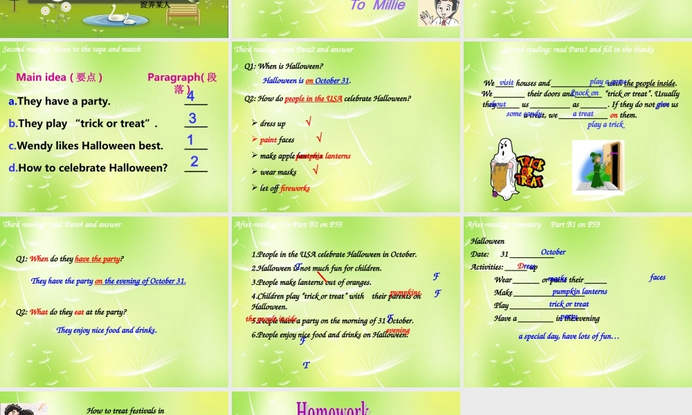 江苏省兴化市昭阳湖初级中学七年级英语上册 Unit 5 Let’s celebrate Reading 1课件 .ppt