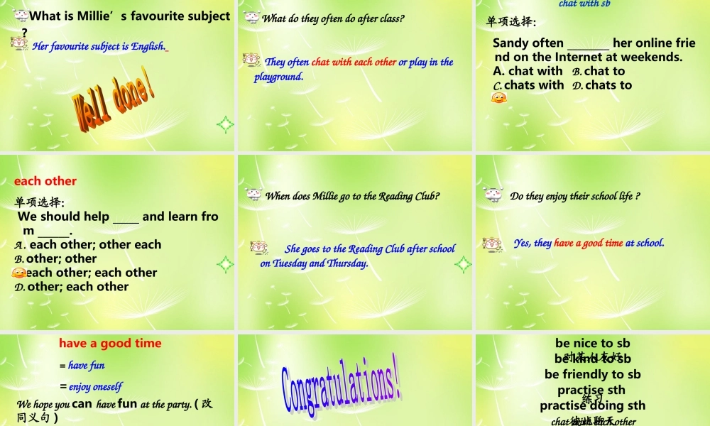 江苏省兴化市昭阳湖初级中学七年级英语上册 Unit 4 My day Reading 2课件2 .ppt