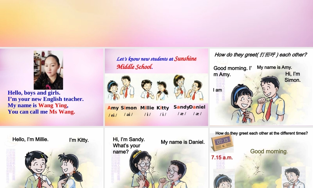 江苏省兴化市昭阳湖初级中学七年级英语上册 Unit 1 This is me课件 .ppt