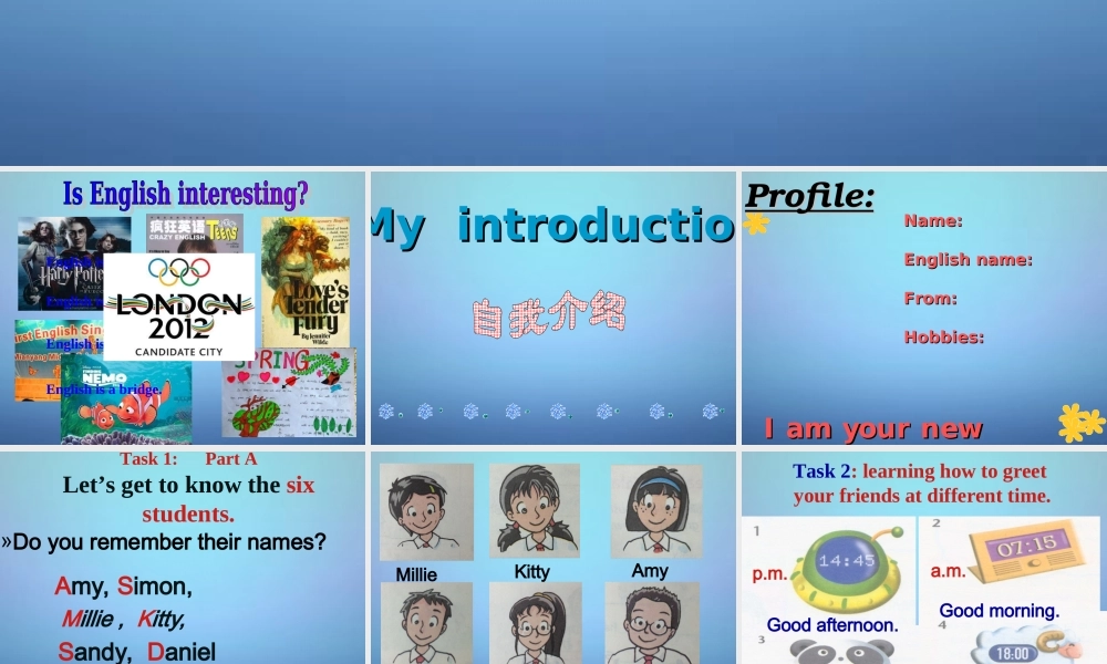 江苏省兴化市昭阳湖初级中学七年级英语上册《Unit 1 This is me》welcome to the Unit课件 .ppt