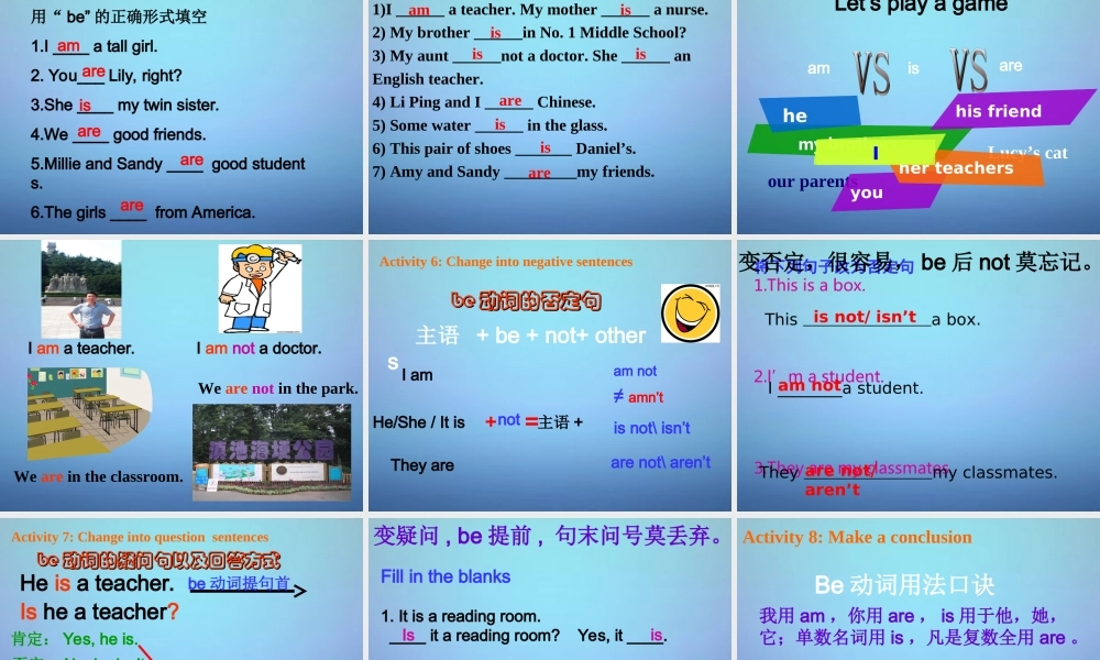 江苏省兴化市昭阳湖初级中学七年级英语上册《Unit 1 This is me》Grammar课件 .ppt