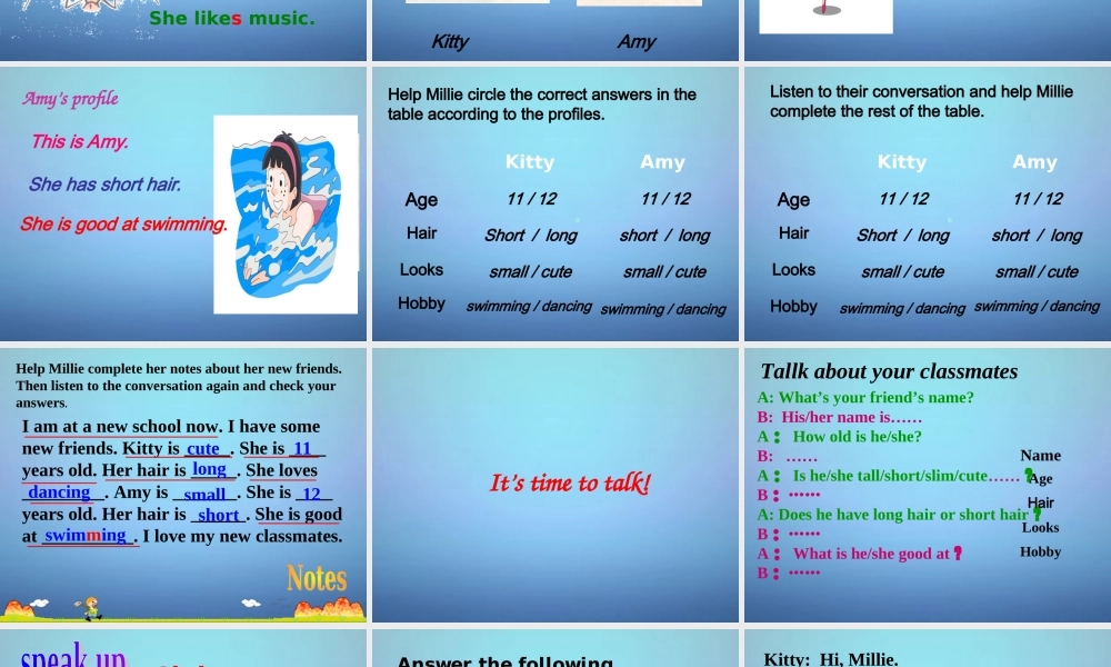 江苏省兴化市昭阳湖初级中学七年级英语上册《Unit 1 This is me》Integrated skills课件 .ppt