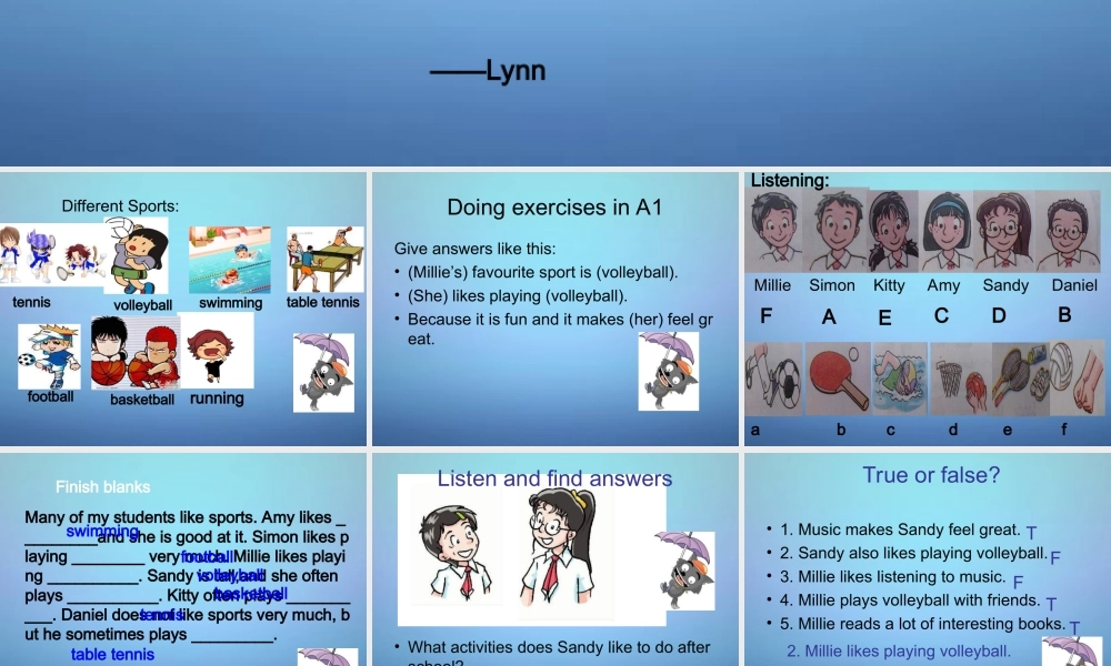 江苏省兴化市昭阳湖初级中学七年级英语上册《Unit 2 Let's play sports》integrated skills课件 .ppt