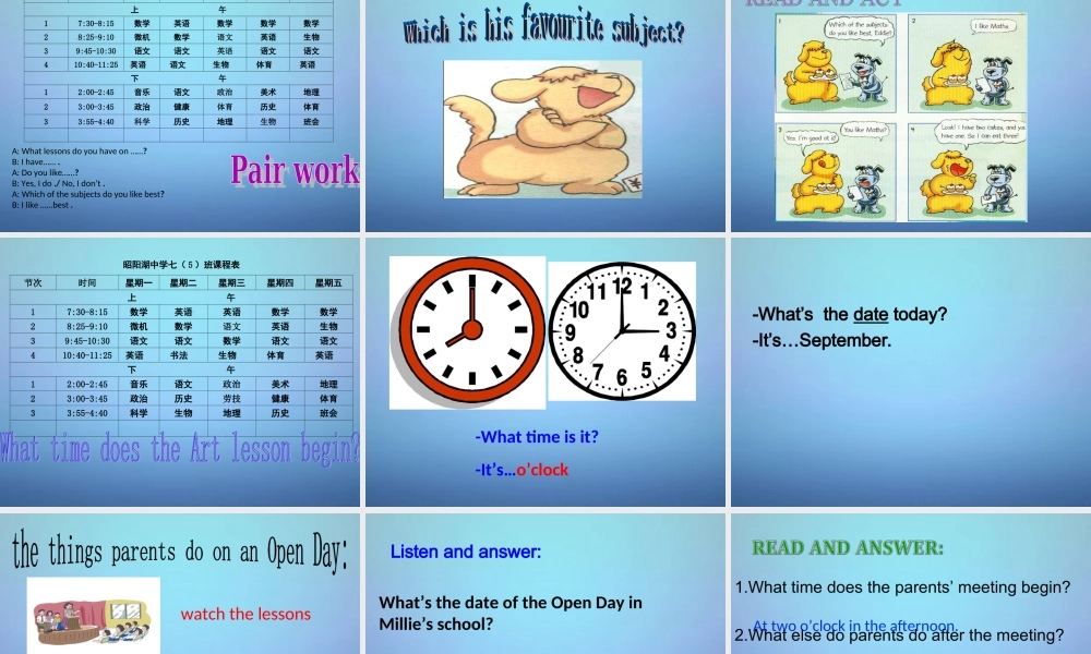 江苏省兴化市昭阳湖初级中学七年级英语上册《Unit 3 Welcome to our school》welcome to the Unit课件 .ppt