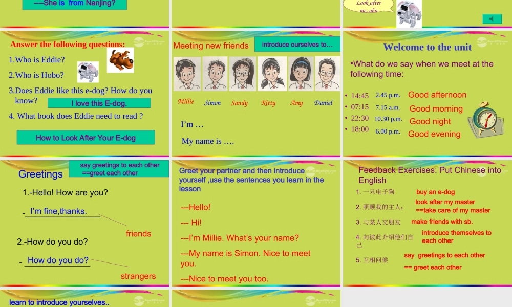 江苏省徐州市黄山外国语学校七年级英语上册《Unit 1 This is me Welcome to the unit》课件 .ppt