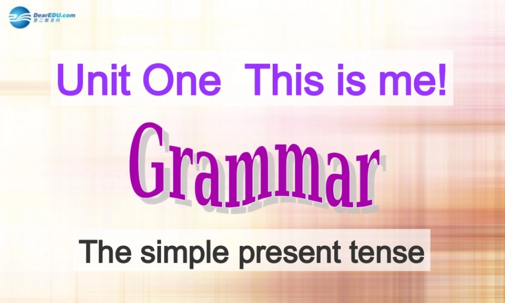 江苏省徐州市沛县杨屯中学七年级英语上册 Unit 1 This is me Grammar课件 .ppt