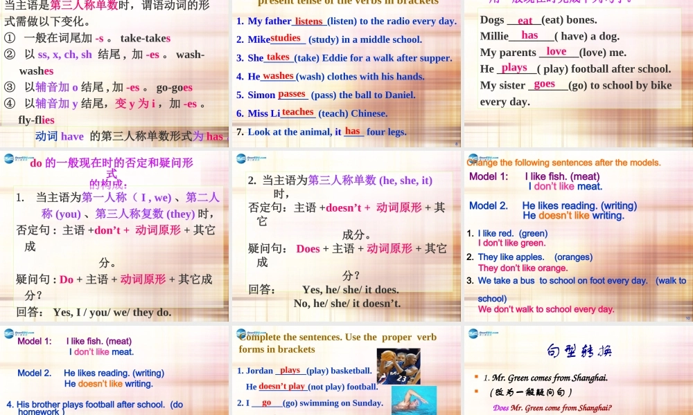 江苏省徐州市沛县杨屯中学七年级英语上册 Unit 1 This is me Grammar课件 .ppt