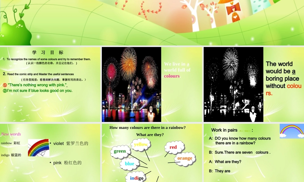 江苏省徐州市沛县杨屯中学九年级英语上册 Unit 2 colour welcome to the Unit课件 .ppt