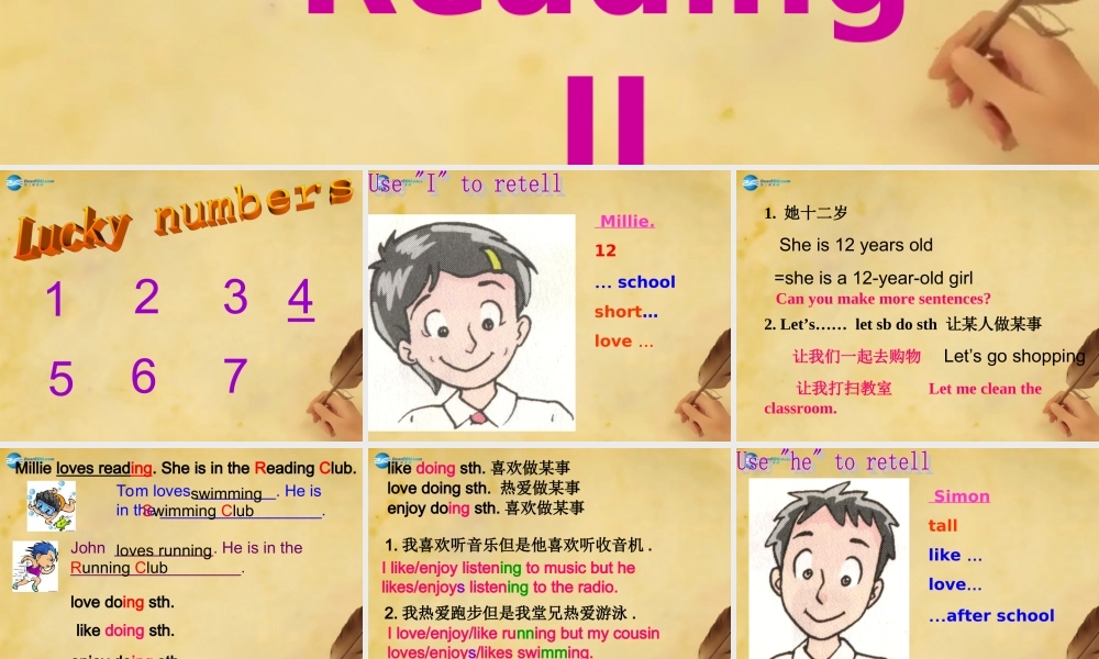 江苏省徐州市沛县杨屯中学七年级英语上册 Unit 1 This is me Reading 2课件 .ppt