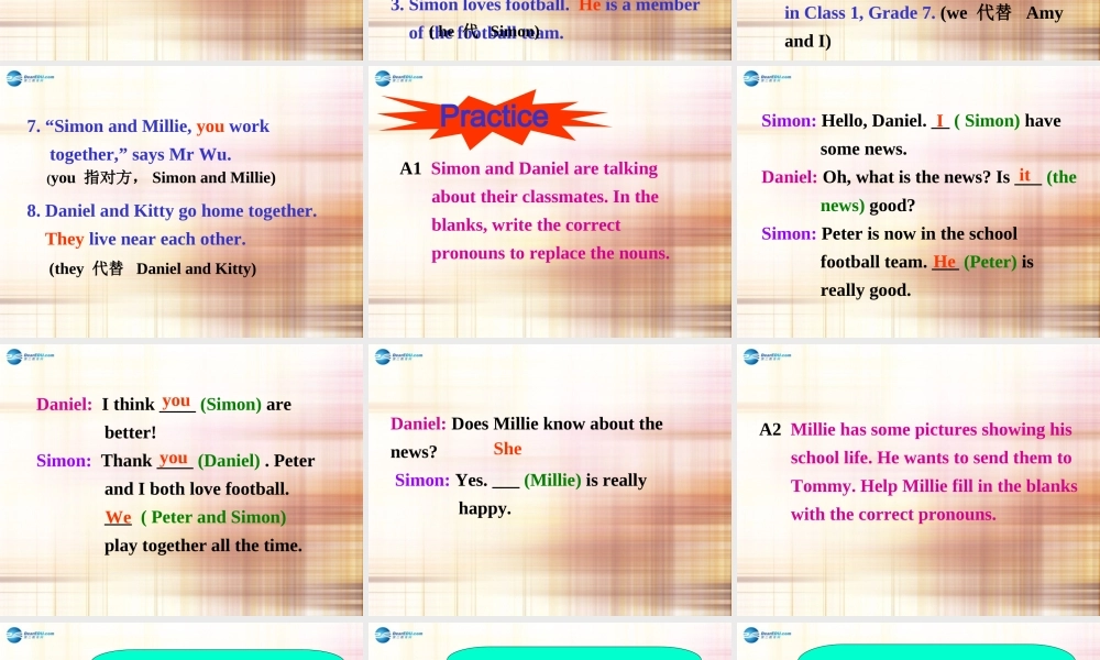 江苏省徐州市沛县杨屯中学七年级英语上册 Unit 2 Let’s play sports Grammar 1课件 .ppt