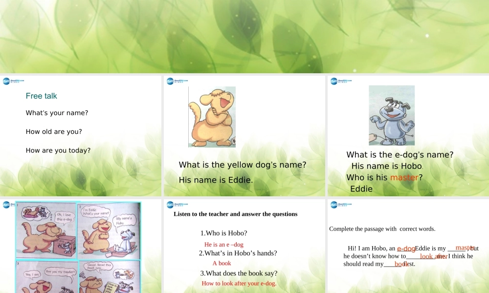 江苏省徐州市沛县杨屯中学七年级英语上册 Unit 1 This is me Comic Strip and Welcome to the unit课件 .ppt